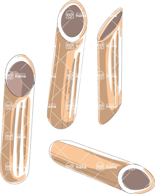 Italy Themed Graphic Collection - Penne Pasta Vector